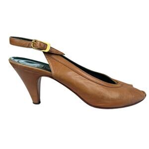 Vintage Gucci Womenen’s Brown Leather Heels Size 35 US 5 *Damaged